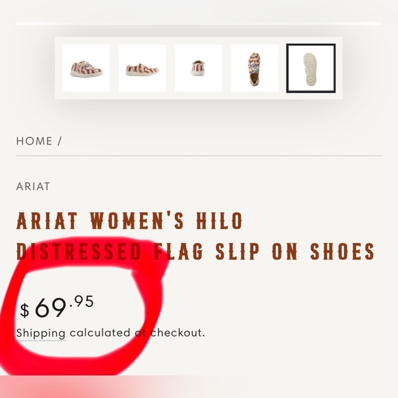 Ariat Red, White, and Blue Women's Sneakers - Picture 6 of 11